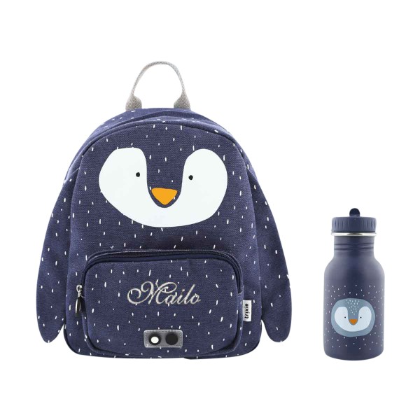 Set sac à dos et gourde, Monsieur Pinguin, Trixie