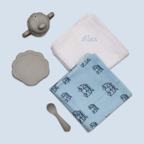 Ess-Lernset & Nuschis, Grau, 1