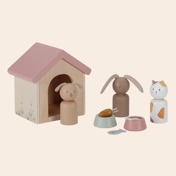 Puppenhaus Spielset Haustiere 8-teilig