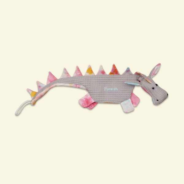 Pacifier Dragon, Grey With Tie-Dye