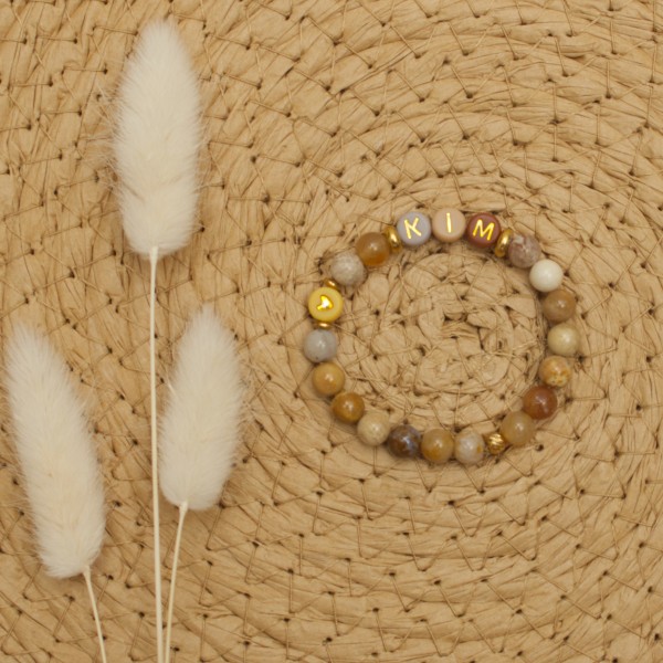 Personalisiertes Baby- &amp; Kinderarmband, Jaspis