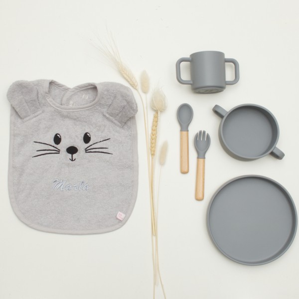 Bib &amp; Tableware Set, Director Mouse