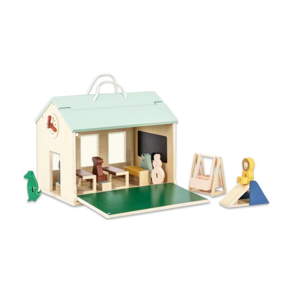 Maison d&#039;école avec accessoires
