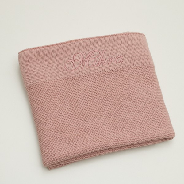 Baby Strickdecke, Blush Pink