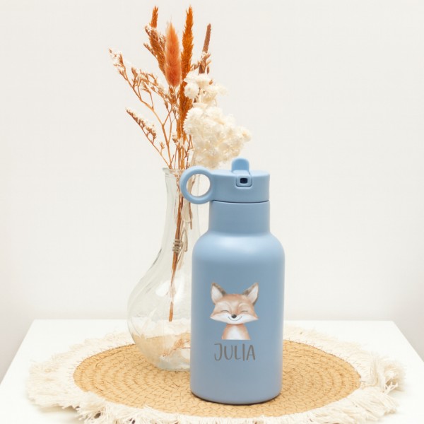Kinder Trinkflasche Fuchs 350 ml, Blue