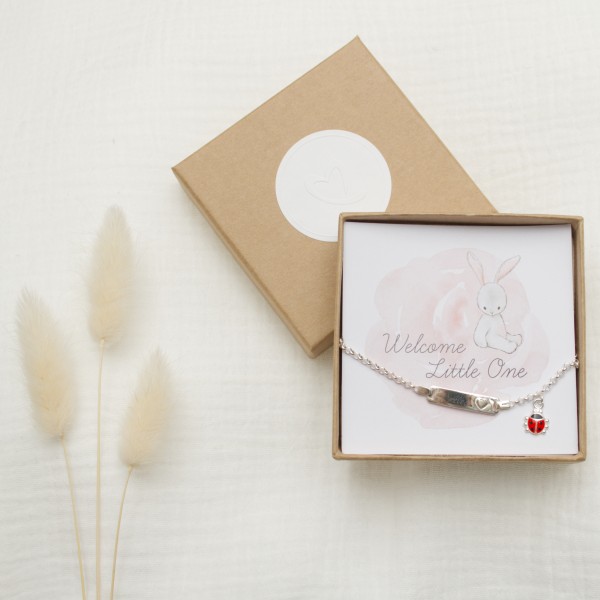 Kinder Armband mit Marienkäfer zur Geburt