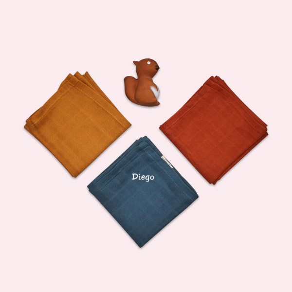 Mini Eichhörnchen Rassel & Bio Nuschis 3-er Set, 1