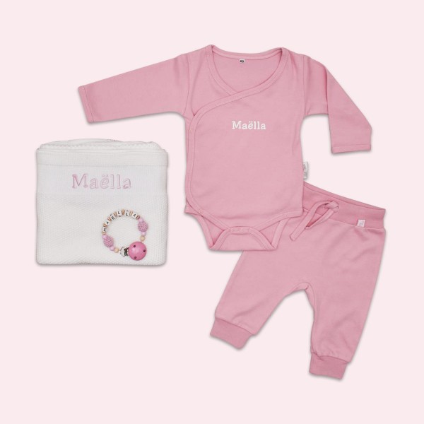 Komplettes Baby-Set, Classic, Weiss & Rose, 1
