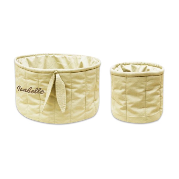 Storage Basket Set of 2, Bambie Olive
