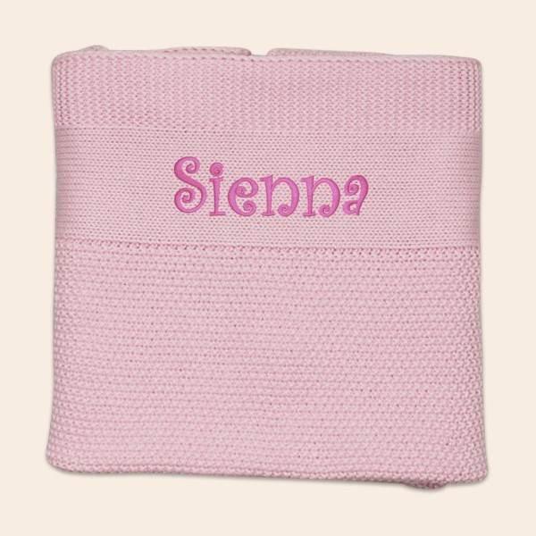 Babydecke Rosa, gestrickt, 1
