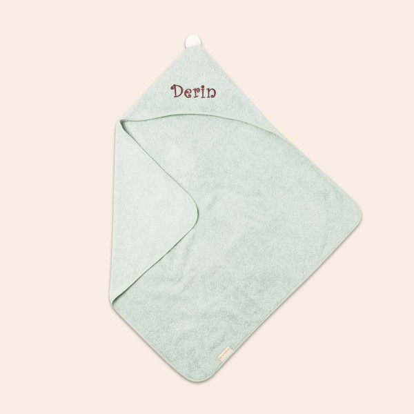 Hooded Towel, Green, Nobodinoz