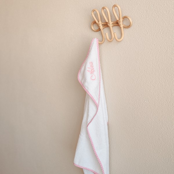 Linge ࠠ capuche, rose Gingham