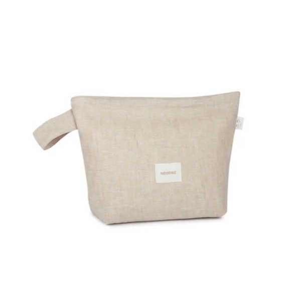 Lin Francais nappy bag, greige, Nobodinoz