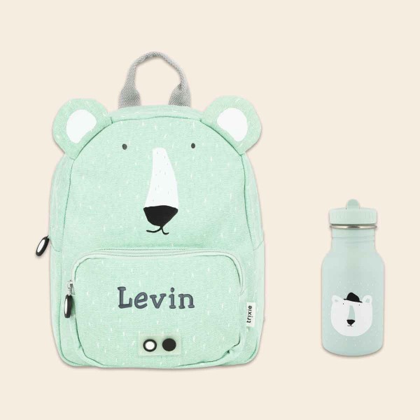 Backpack &amp; bottle, Mr. Polar bear