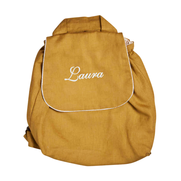 sac à dos, jaune moutarde