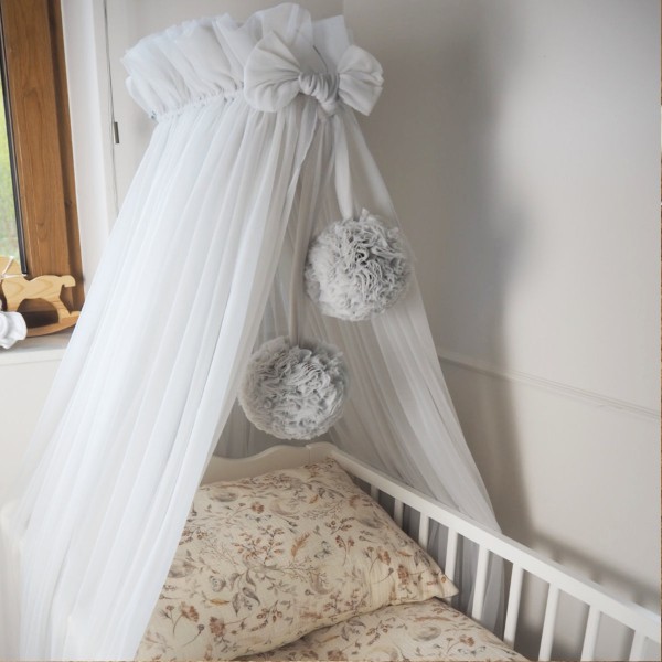 &#039;Gaika&quot; Tulle Bed Canopy, Lightgrey