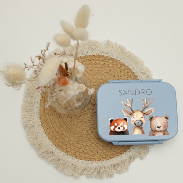 Lunchbox Kinder Waldtiere, Blue