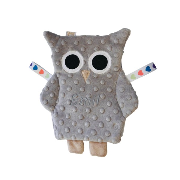 Baby crackle cloth, grey owl