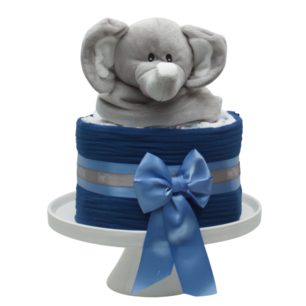 Gâteau de couches Éléphant Mini, Love Kids