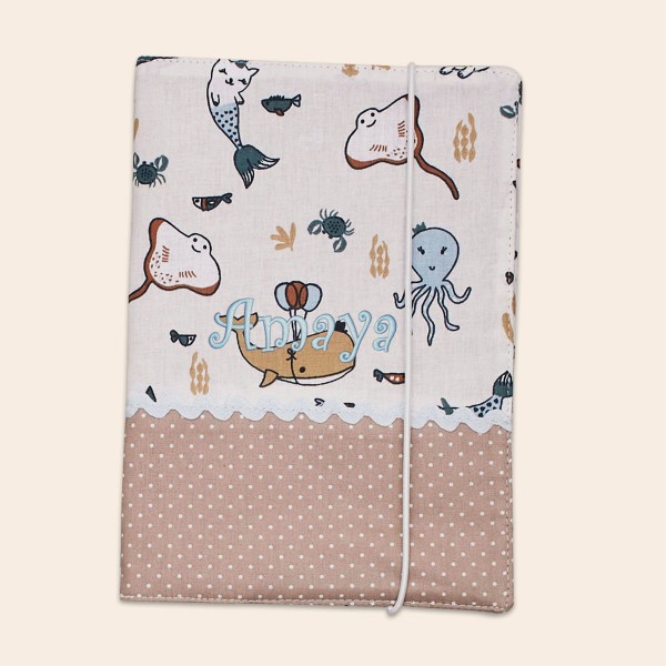 Handmade Gesundheitsheft-Hülle, Unterwasserwelt, 1