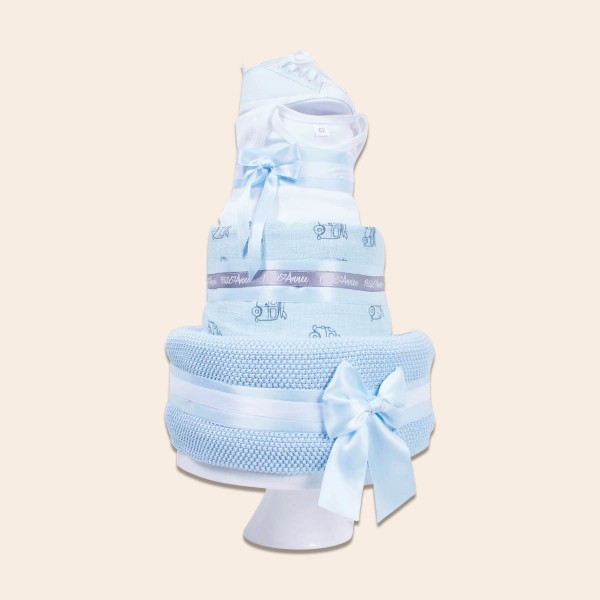 Diaper Cake Large, &#039;&#039;Welcome Little Boy&#039;&#039;