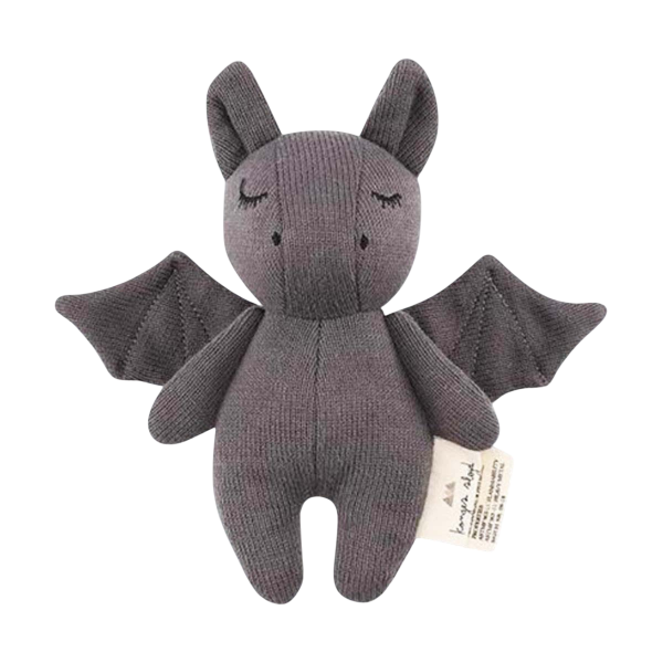 Babyrassel Fledermaus, Grau
