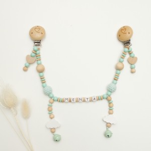 Vorschau: Kinderwagenkette, Glöckchen & Wolke, Mint Vorschau: Kinderwagenkette, Glöckchen & Wolke, Mint