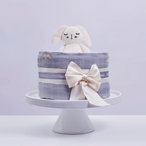 Windeltorte zur Geburt Hase Bonne Nuit