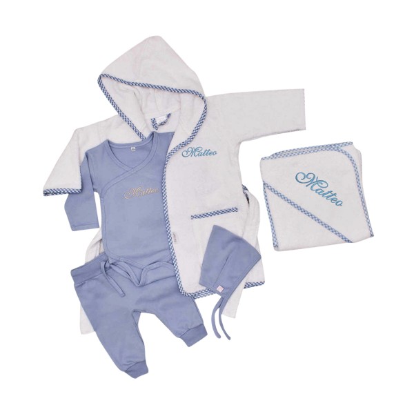 Baby Geschenkset Baden, Blau