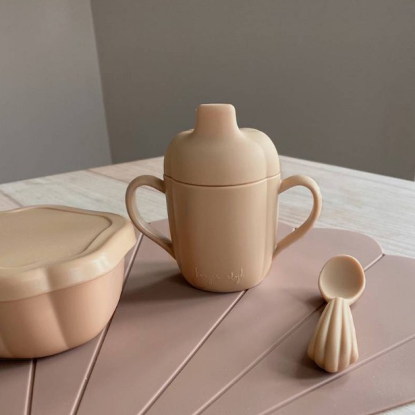 Baby Ess-Lernset, Altrosa