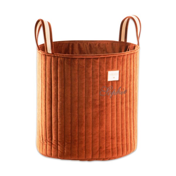 Toy Basket Savanna Velvet Wild Brown