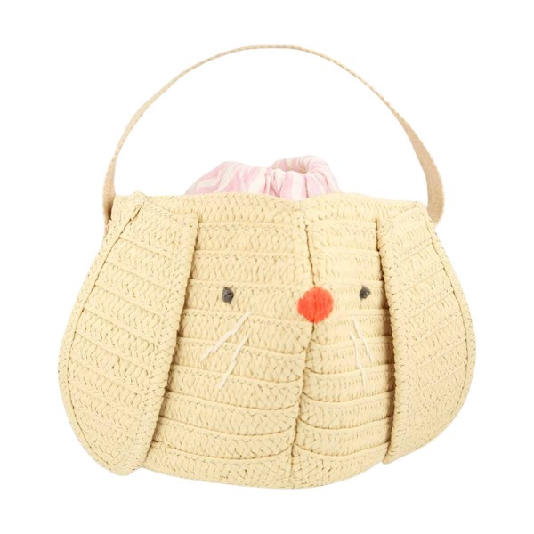 Easter bunny straw bag striped