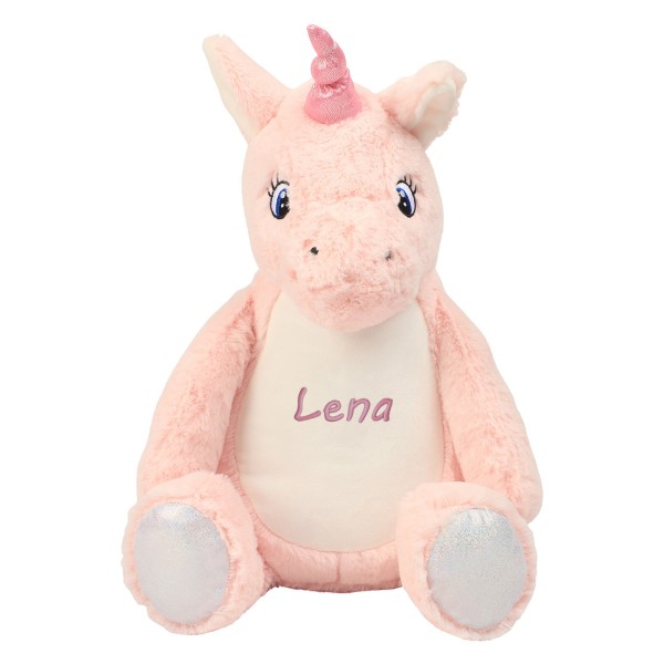 Plush toy unicorn pink, 34 cm